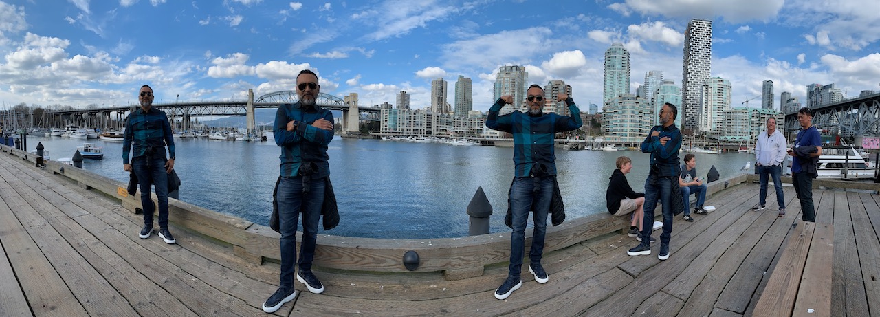 Marlon is showing his ability to use his iphone photo's skills